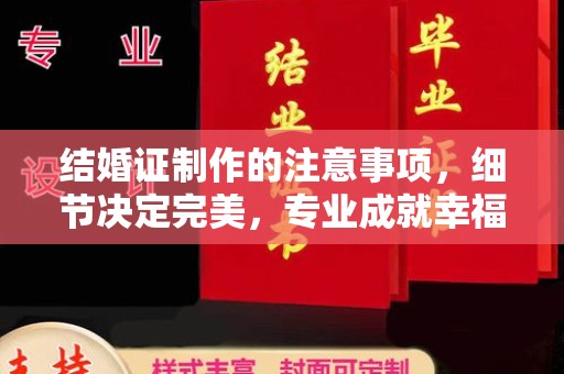 上虞结婚证制作的注意事项，细节决定完美，专业成就幸福