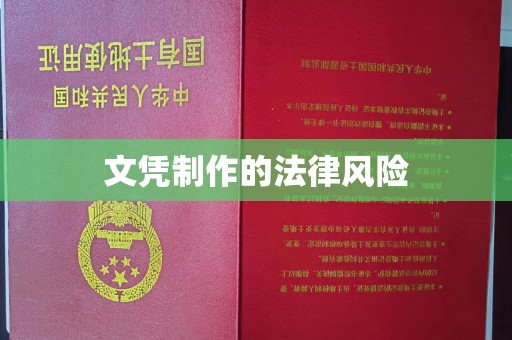 上虞文凭制作的法律风险
