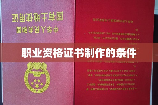 上虞职业资格证书制作的条件